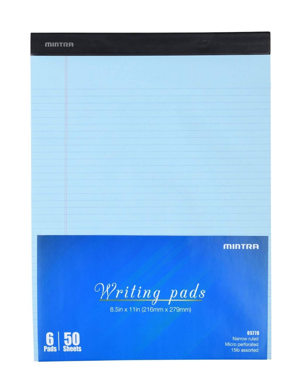 Office Legal Pads – Pastel 6 Pack, 8.5×11, Narrow Ruled