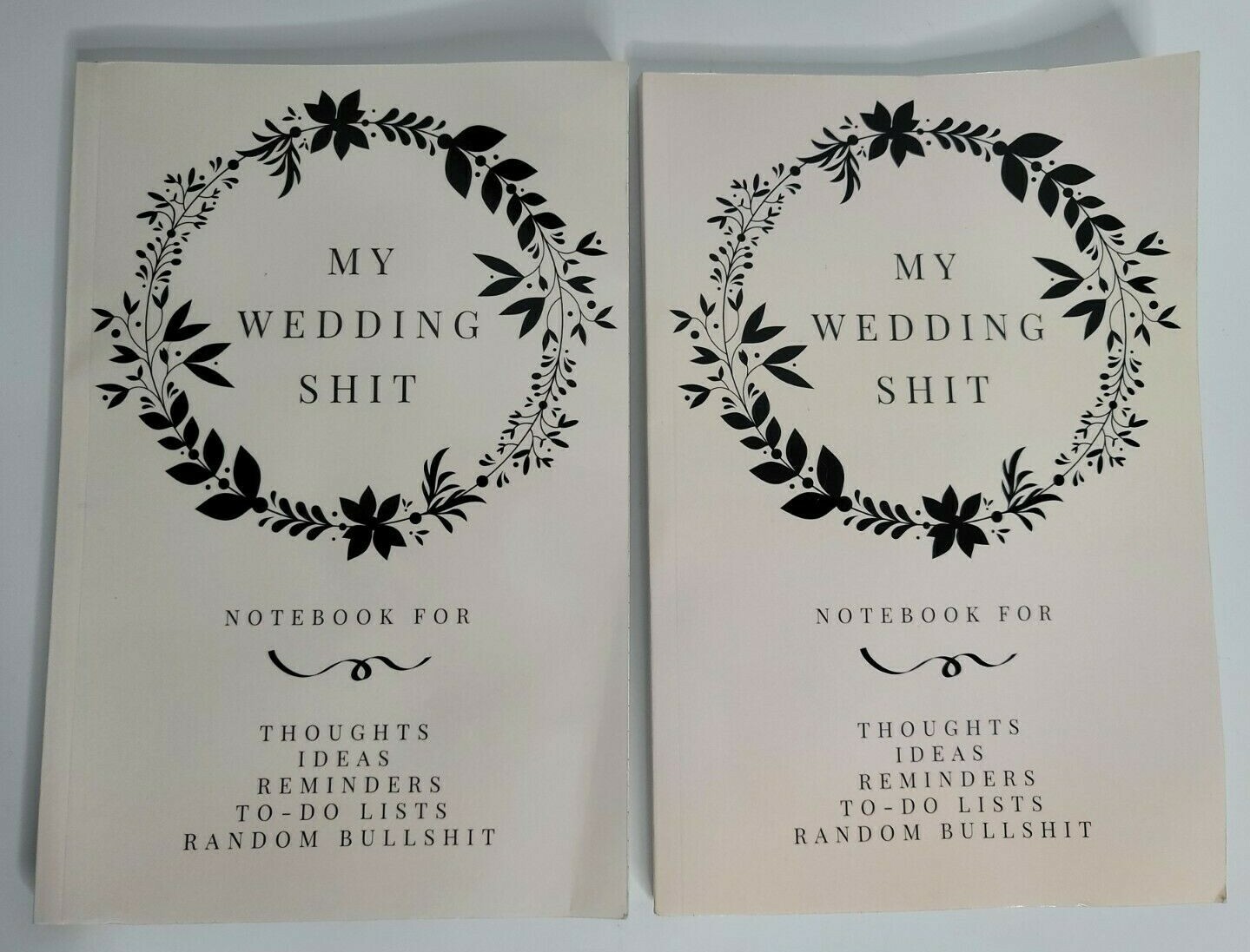 2 MY WEDDING SH!T Journal Notebooks Lot Set Ideas To Do Lists Blank Pages Plans