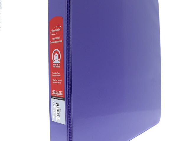 Case of 12 Purple 1″ Binders – NEW 3-Ring Folders w/ 2 Pockets Organize in Style