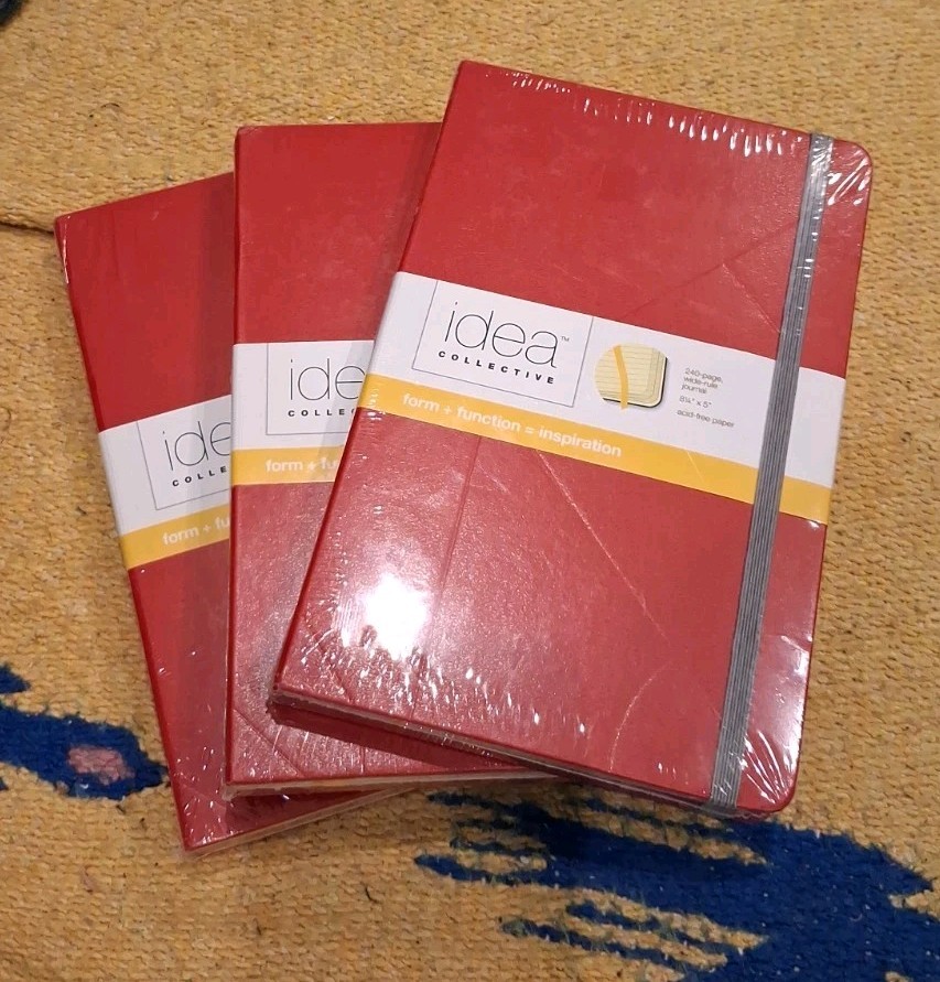 3 Lot of IDEA COLLECTIVE H.C. Journals 8.25″ X 5″ TOPS Products 240 Pg acid free
