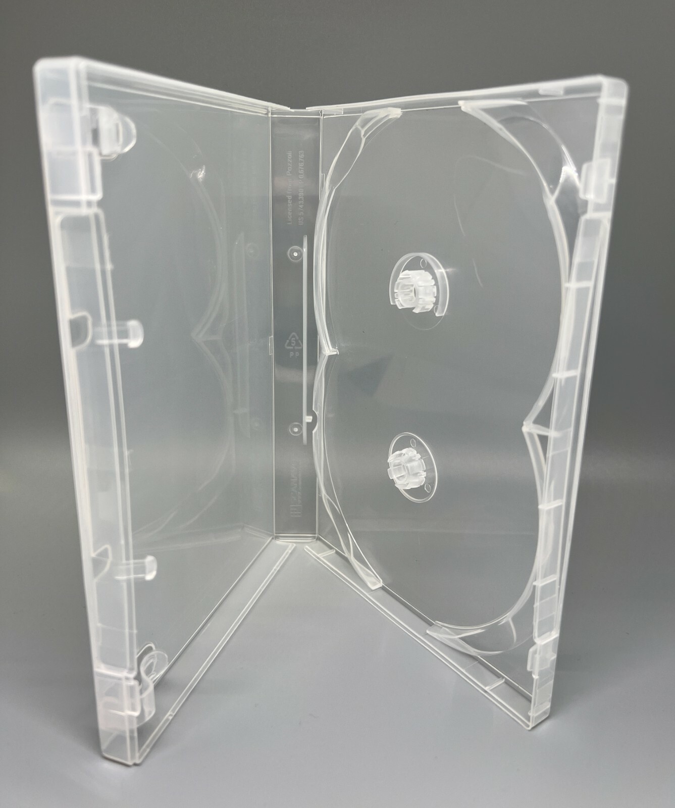 5 Top Quality Original Scanavo 22mm Double (2) DVD Case, Clear, DVD2/ONEXT.KRT
