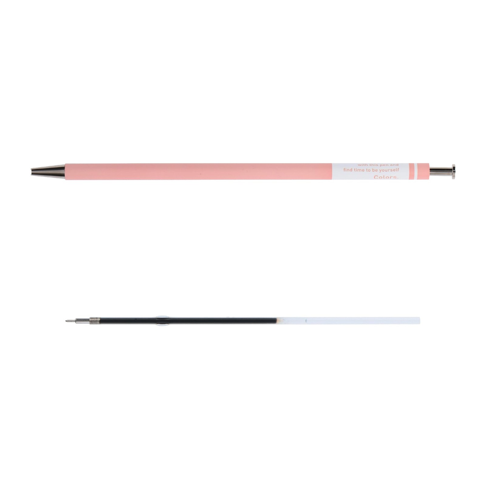 MARK’STYLE COLORS – 0.5mm Retractable Metal Pen 1 Count (Pack of 1), Pink