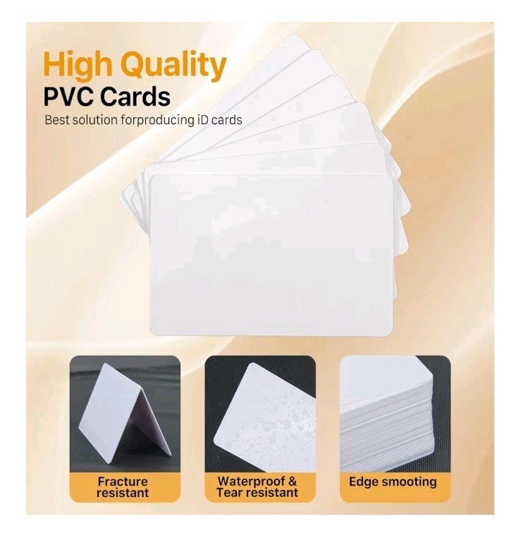 190 Pack Premium Blank PVC Cards for Photo ID Badge Printers CR80 30 Mil White