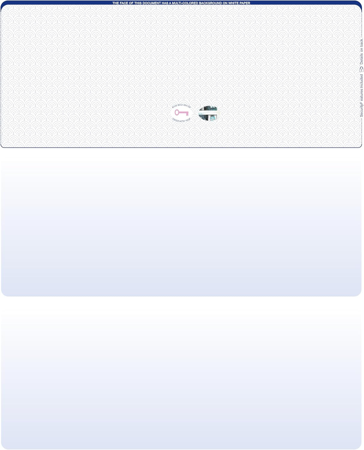 Blank Hologram Top Computer Checks, Blank Top Hologram Laser Checks with Perfora