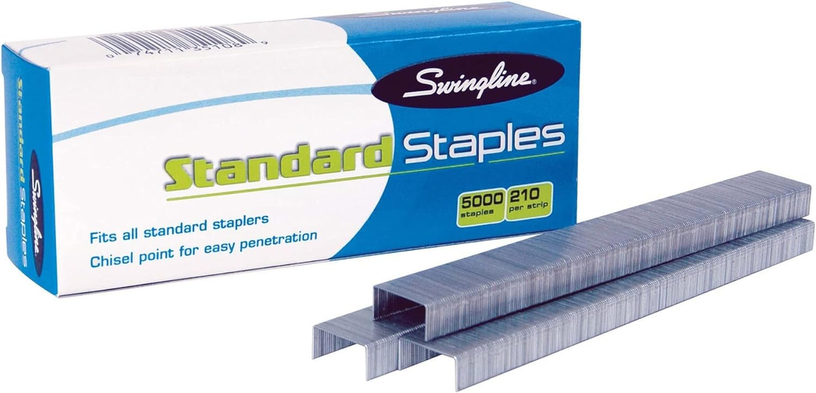 Staples, Standard Staplers for Desktop, 1/4″ Length, 210/Strip, 5000/Box (35108)