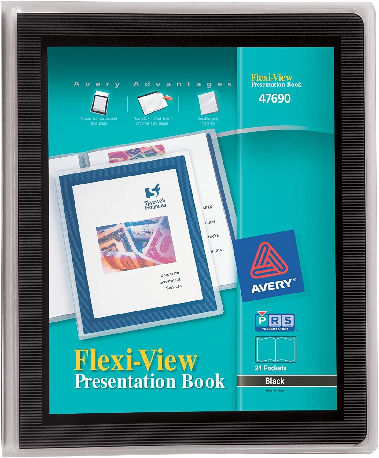 AVERY FLEXI-VIEW TWO POCKET FOLDER (3 DIFFERENT COLORS) *BUYER GETS 3 FOLDERS*