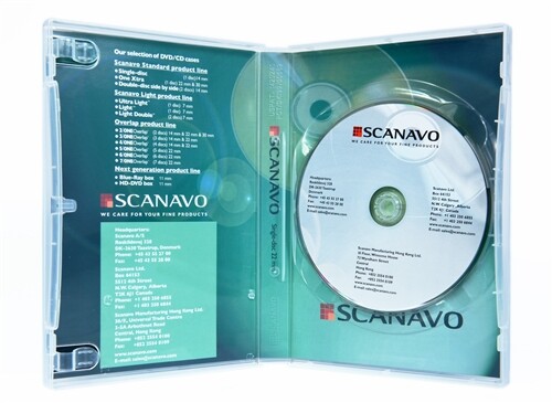 10 PCS Top Quality SCANAVO 1-Disc DVD Case 22mm Clear, DVD1/ONEXT.KRT