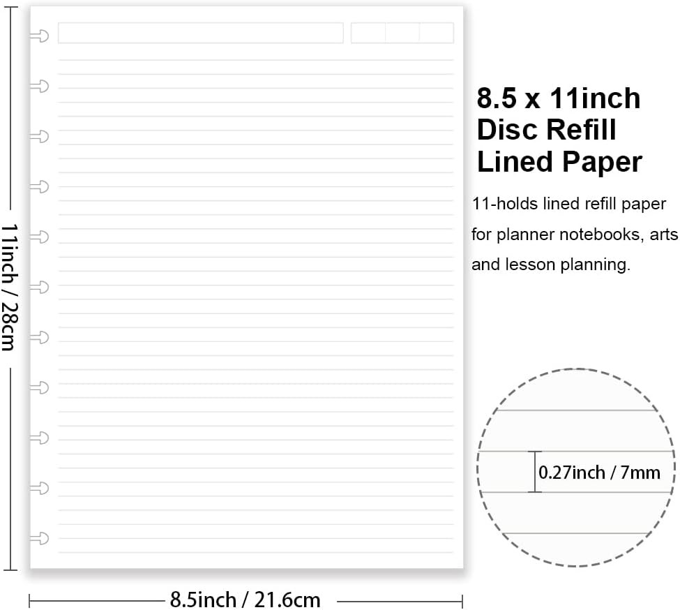 Letter Size Discbound Refill Paper Pack of 2 200 Sheets White 8.5 x 11