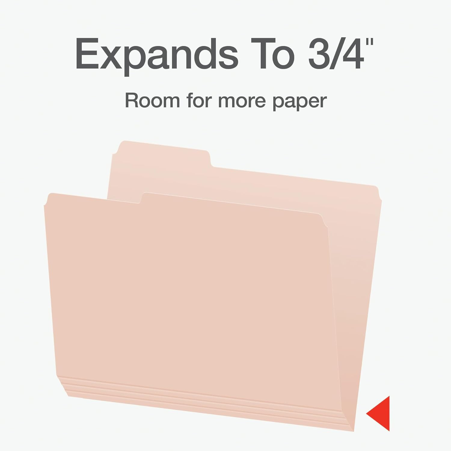 File Folders, Letter Size, Assorted Colors for Home, Office Filing Cabinet, 1/3-