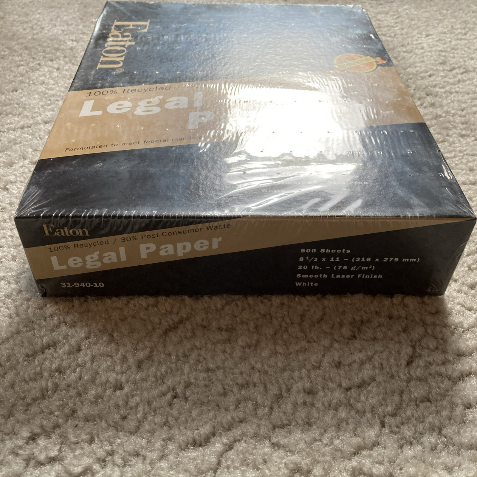 Eaton Legal White Acid Free Paper 25% Cotton Watermarked 500 Sheets, 8.5×11