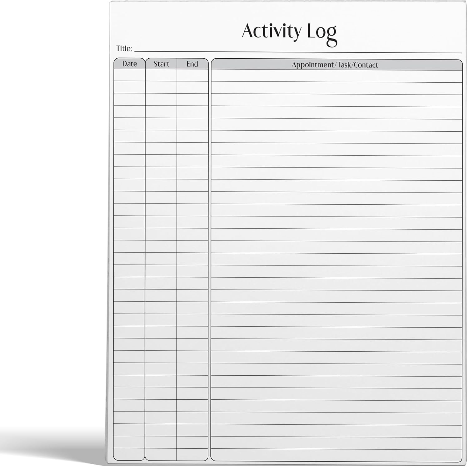 Better Office Products Activity Log Notepad, 8.5″ X 11″, Planning Note Pad, 50 S