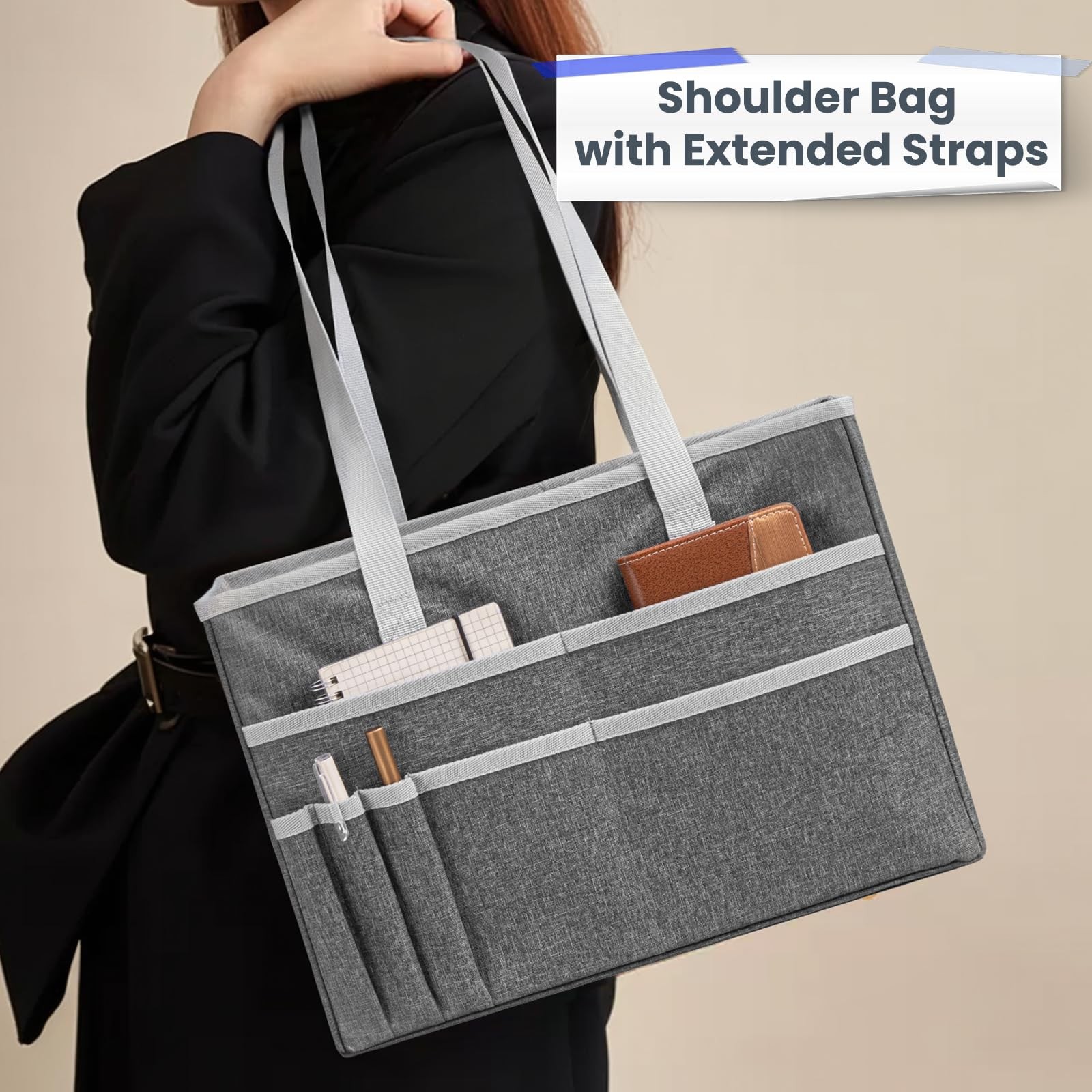 File Organizer Box, Portable Tote Bag Hanging Filing Box Desktop File Folder …