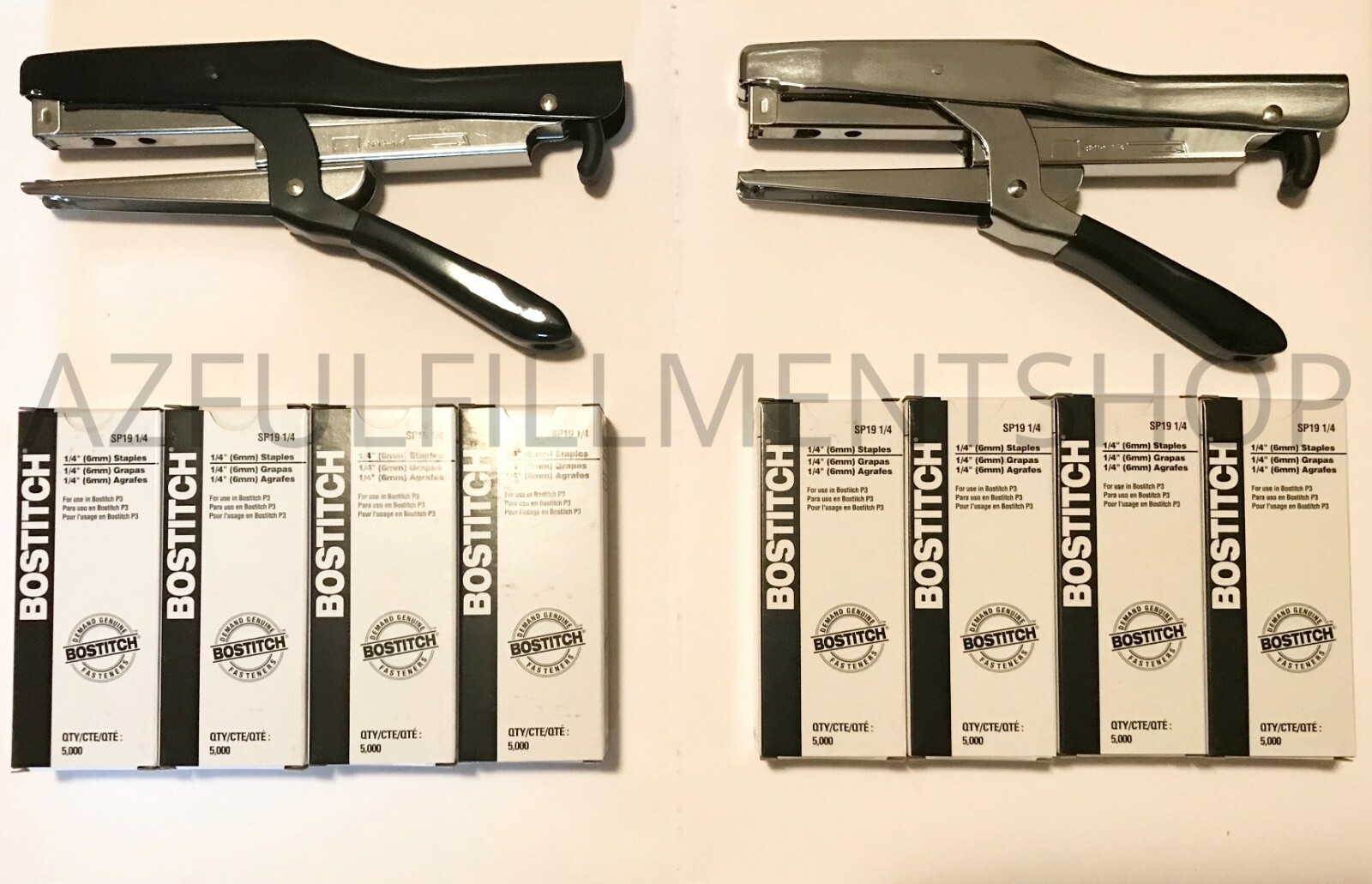 2 Bostitch P3 Staplers – (P3-IND & P3-CHROME) + 8 Boxes of SP191/4 P3 Staples