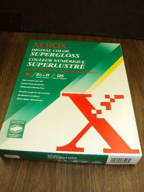 *125 Sheets XEROX 8.5×11 Digital Color Supergloss 10pt. Paper-Color Laser/Copier
