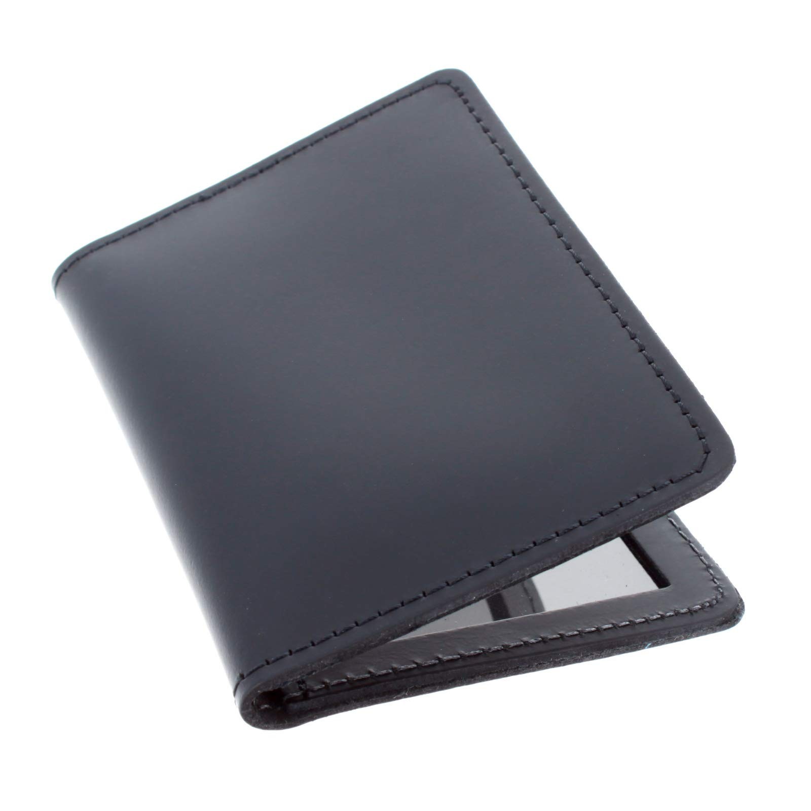 Asr Federal Leather Bifold Minimalist Double Id Card Credential Holder Smooth