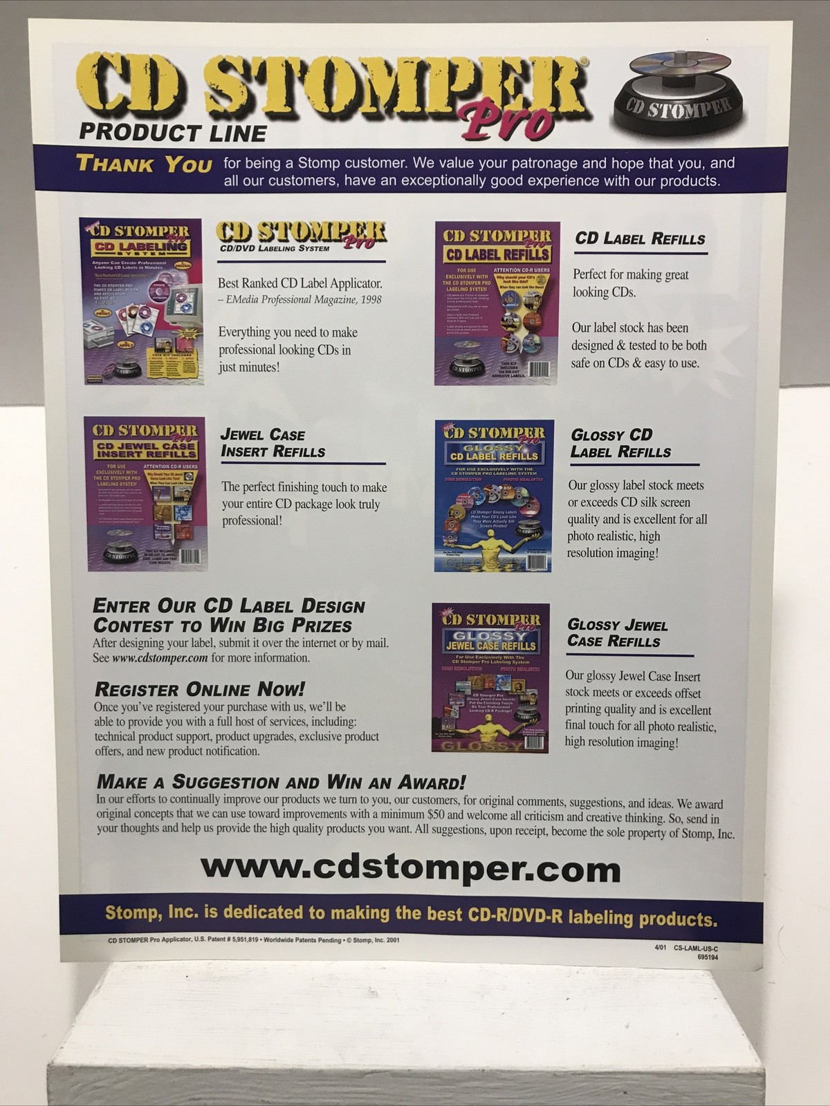 CD Stomper Pro CD Label Refills Mega Pack 300 Matte Labels