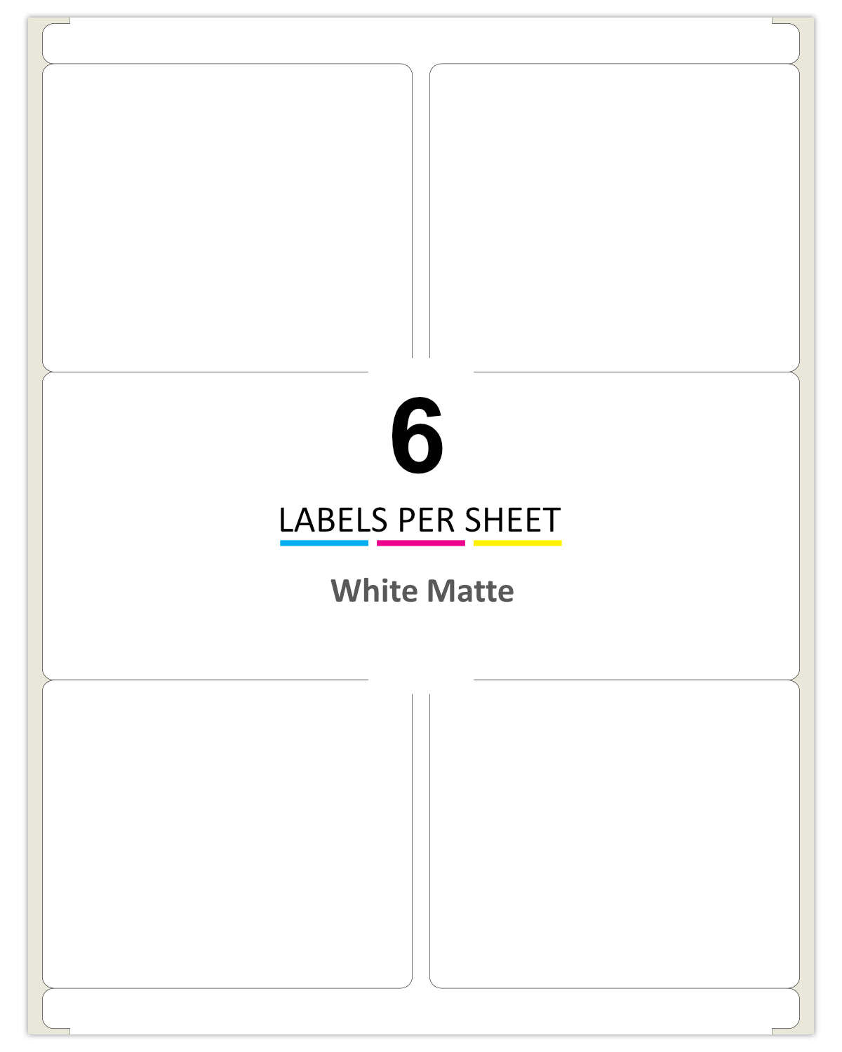 Address Shipping Self Adhesive Labels 6 per sheet 4×3-1/3″ FBA Labels 100 Sheets