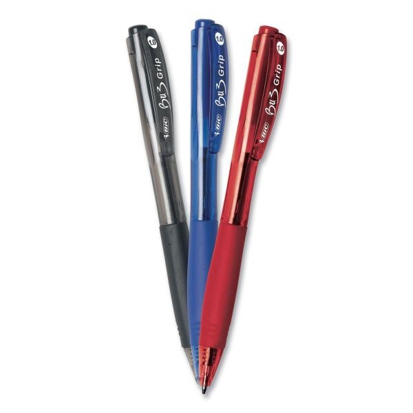 [2X] BIC BU3 Ballpoint Pen Retractable Med 1 mm Assorted Ink & Barrell 5-Pk [B4]