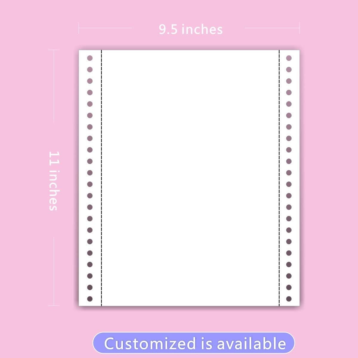 9-1/2 x 11 Inches NCR Continuous Feed Computer 2 part, White+Pink