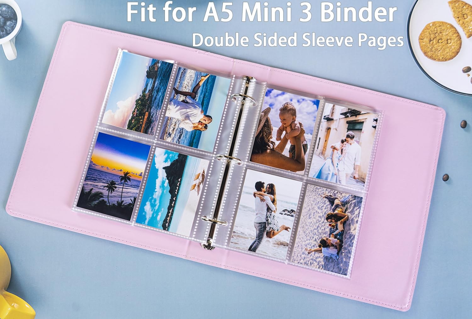 50 Pack 400 Pockets 2.5×3.5 Trading Card SleevesA5 Binder 4 Pocket Card Sleev…