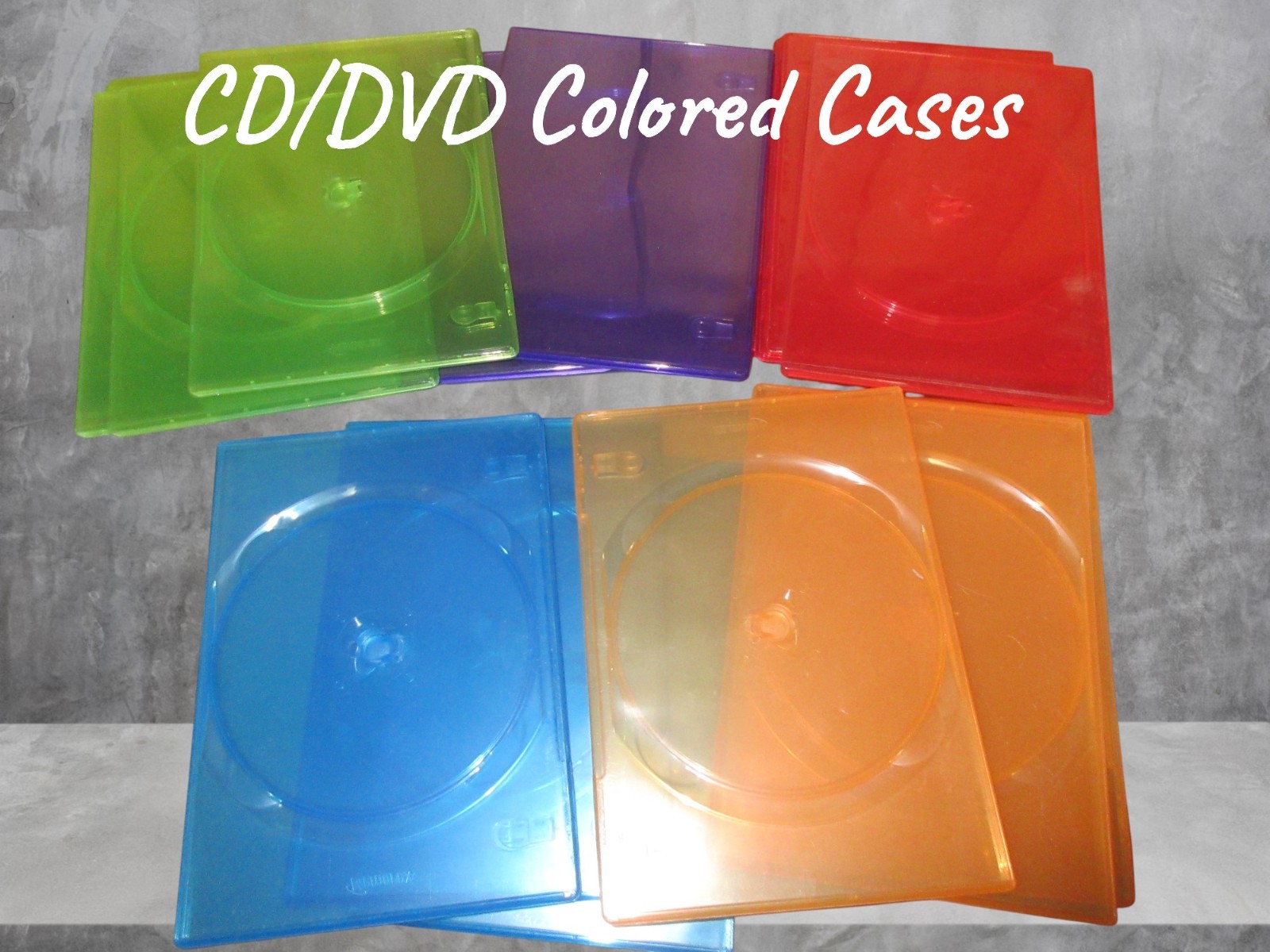 Memorex 7MM Slim 5-Color DVD Cases – 22 pack – Red Blue Purple Green Orange