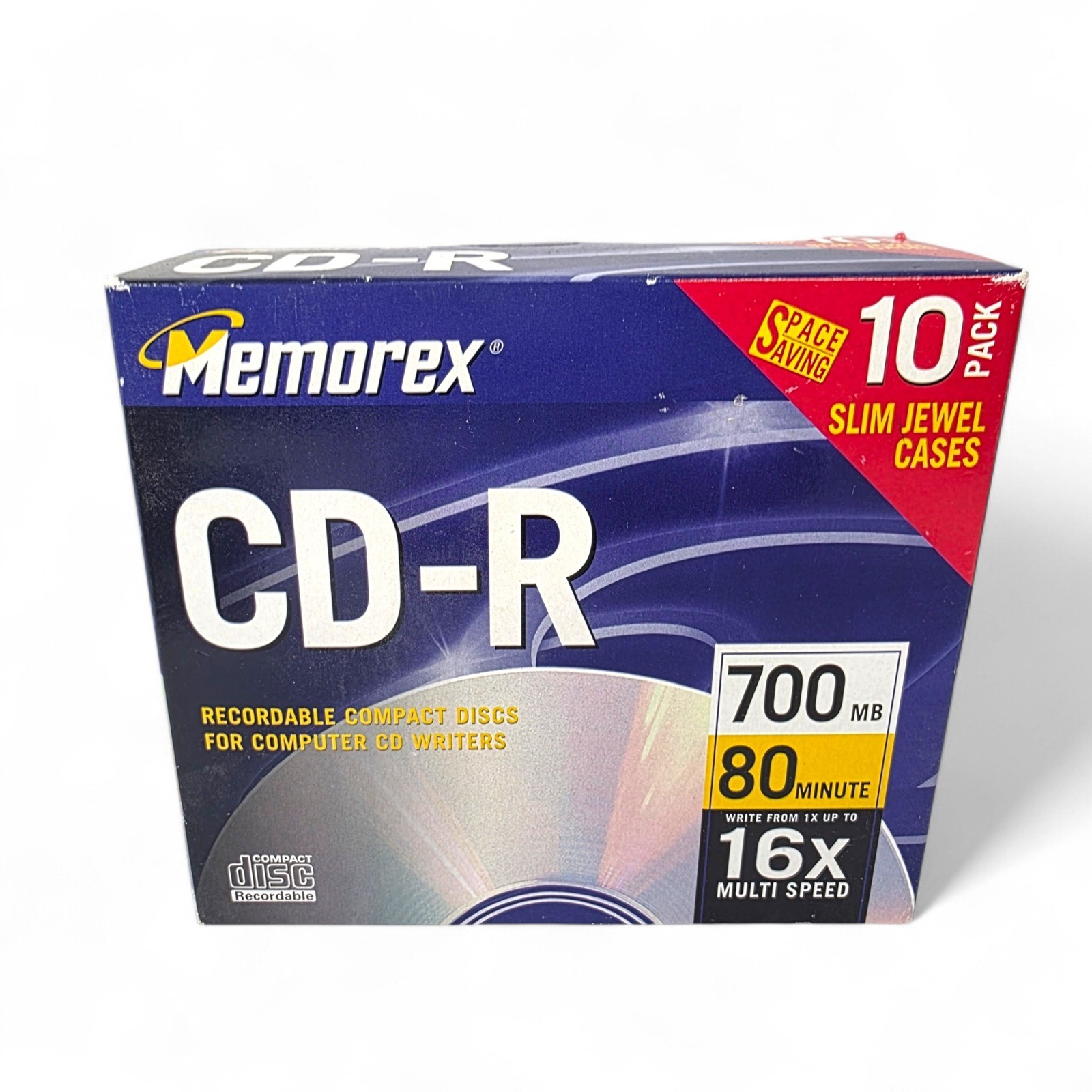 Memorex CD-R 700MB 80 Minute 16x Multi Speed 13 Pack Slim Jewel Cases