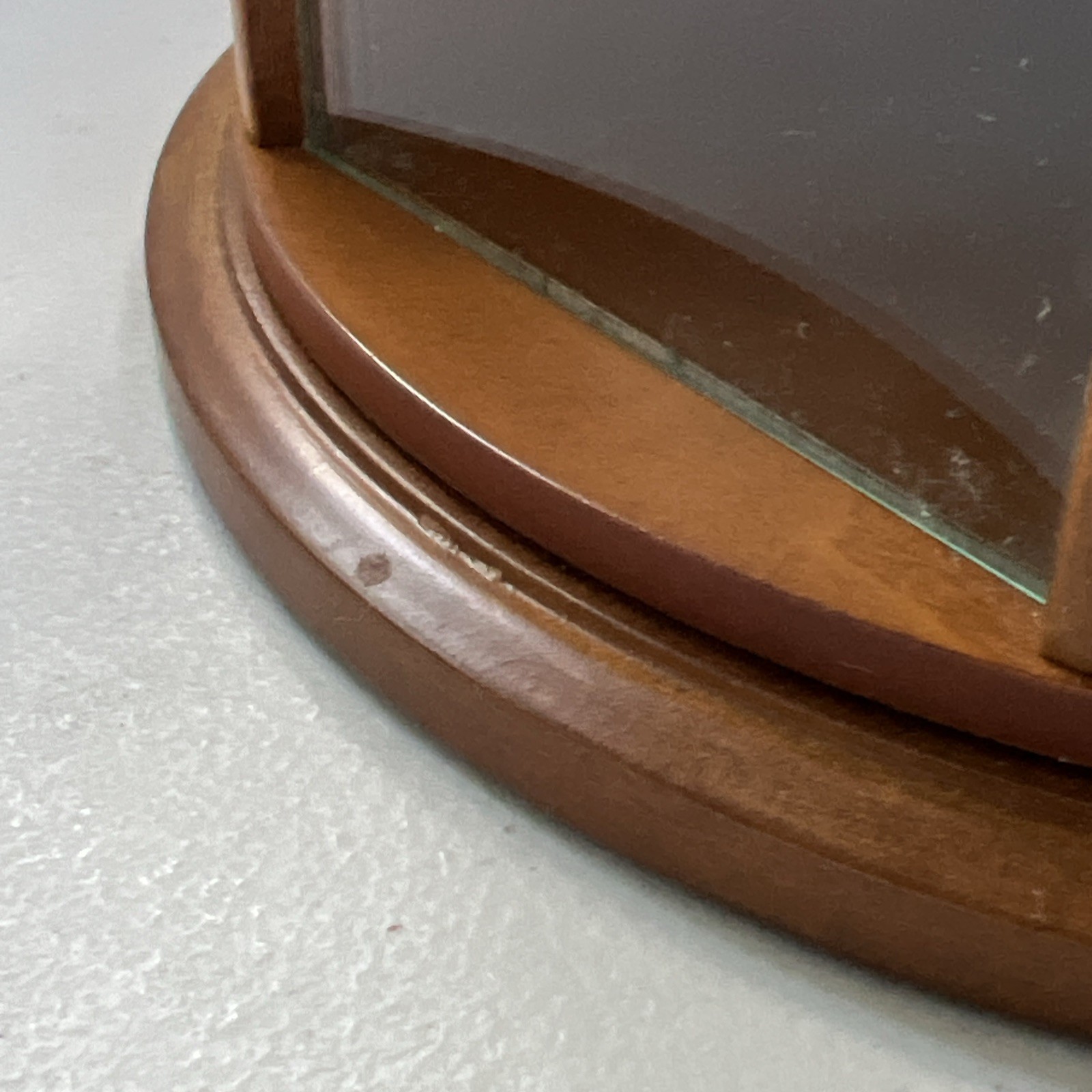 Pottery Barn Rotating Wood Desktop Organizer 6 Slot Spinning Holder Lazy Susan