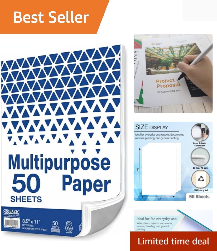 Blank Paper Copy & Multipurpose Paper – 8.5″ x 11″ White Color Printer Paper …