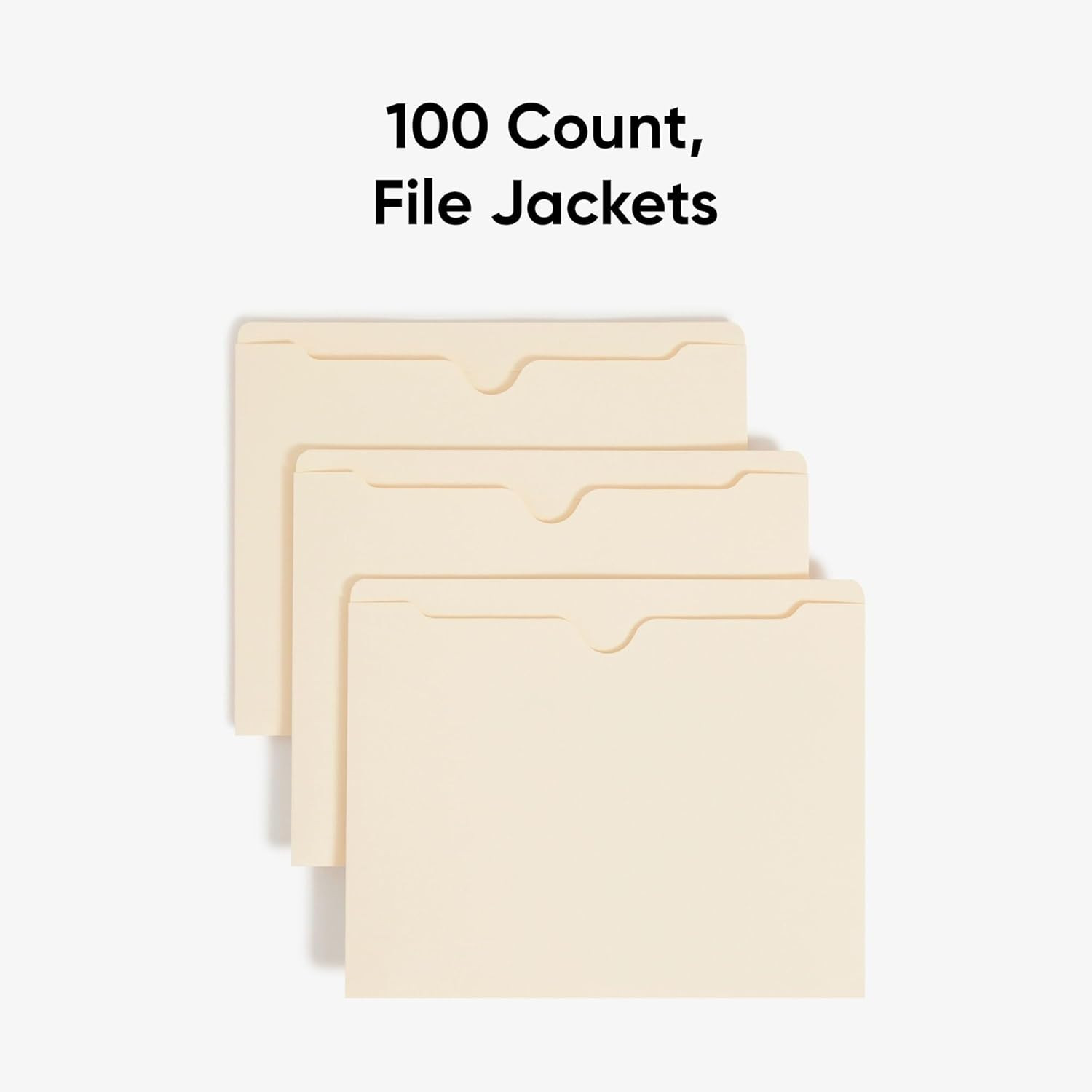 Smead File Jacket, Reinforced Straight-Cut Tab, Flat-No Expansion, Letter Size,