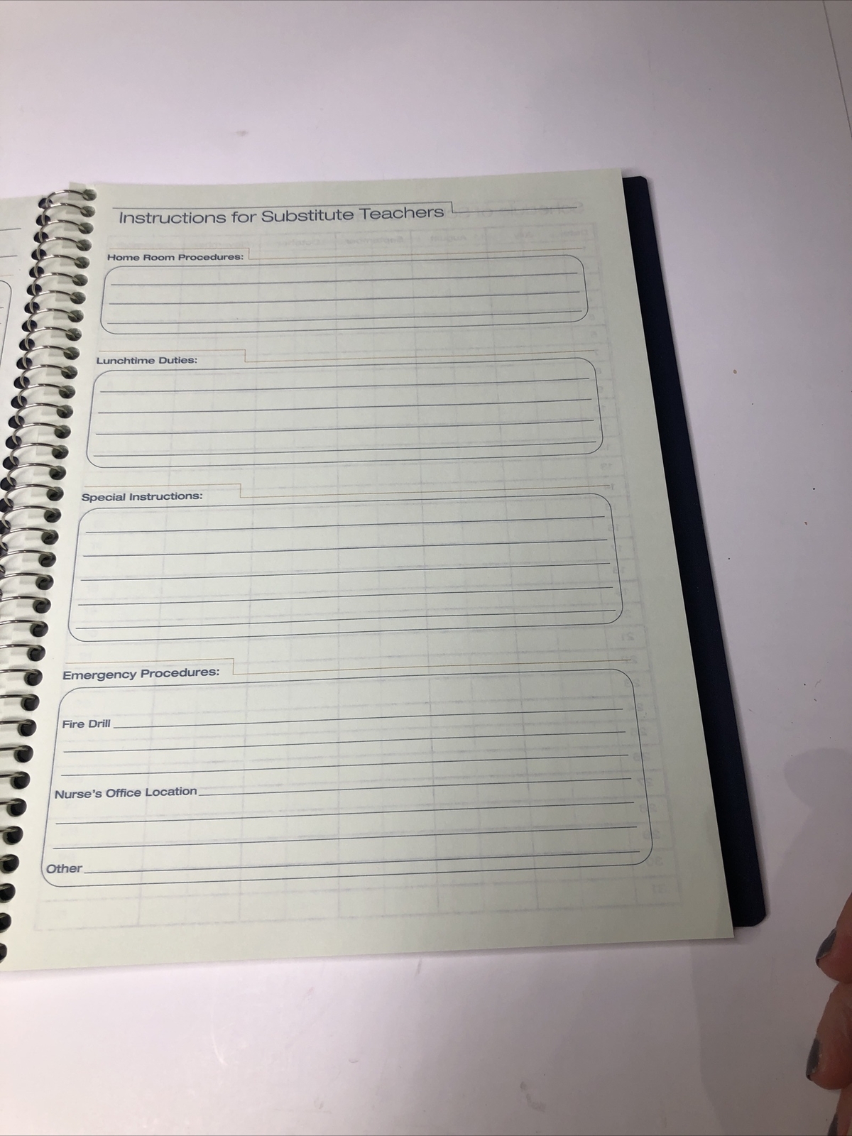 Mead Teachers Plan Book, 8 1/2in. x 11in. Blue