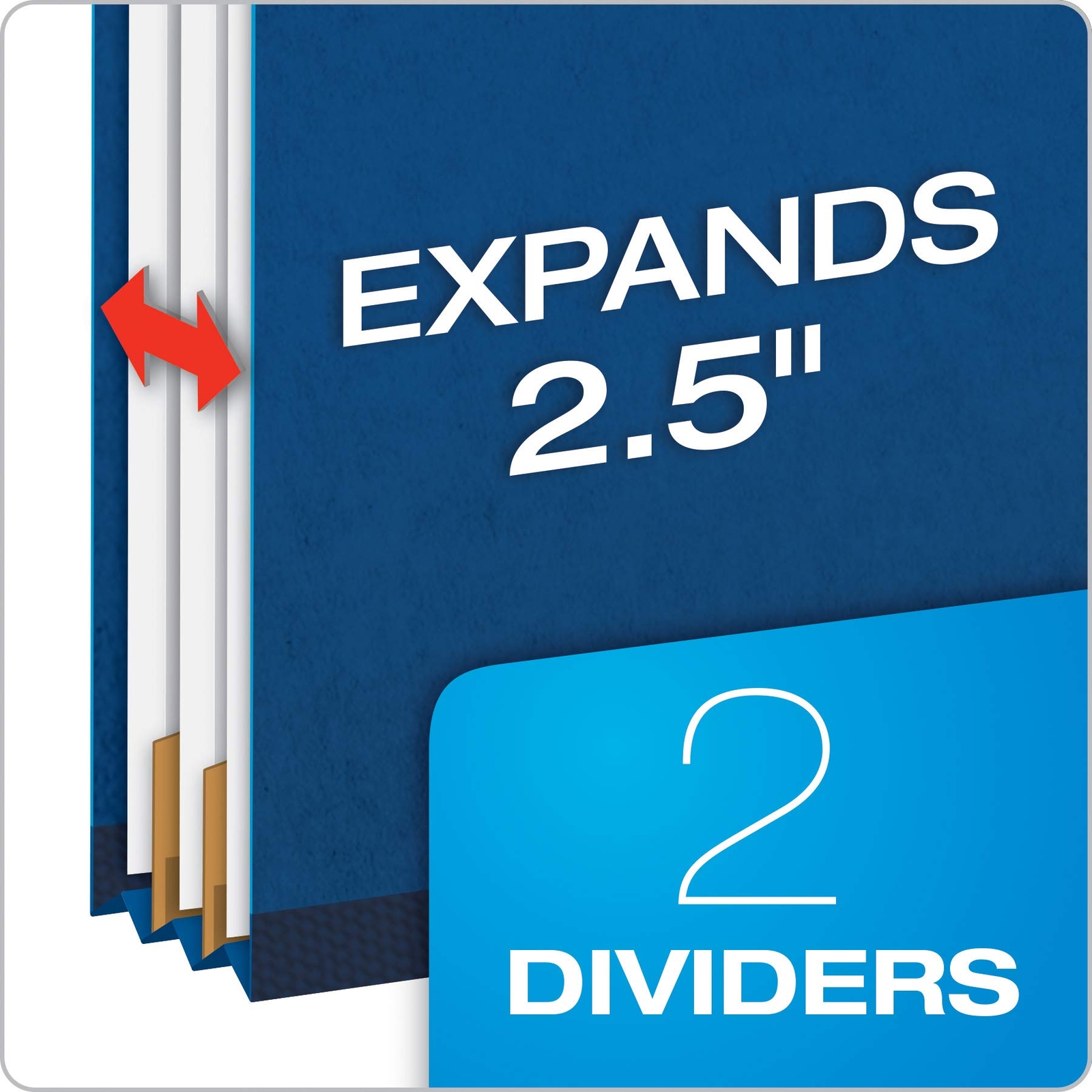 ® Classification Folders 2 Dividers 2″ Fasteners Letter Dark Blue 10/Box 24132P