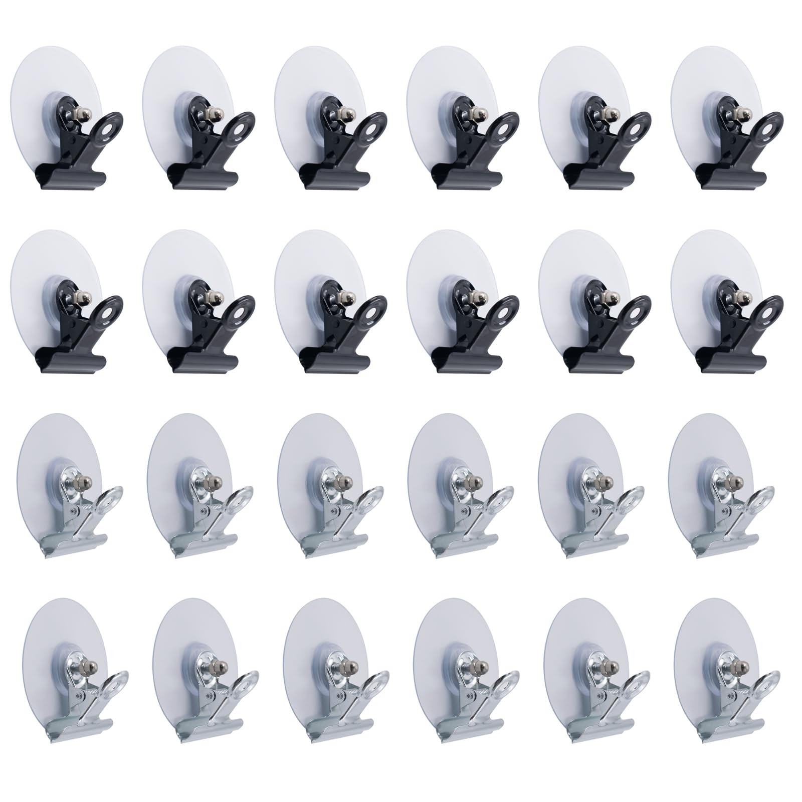 24 PCS Adhesive Metal Clips for Hanging and Organization, Upgrade Strong -Adh…