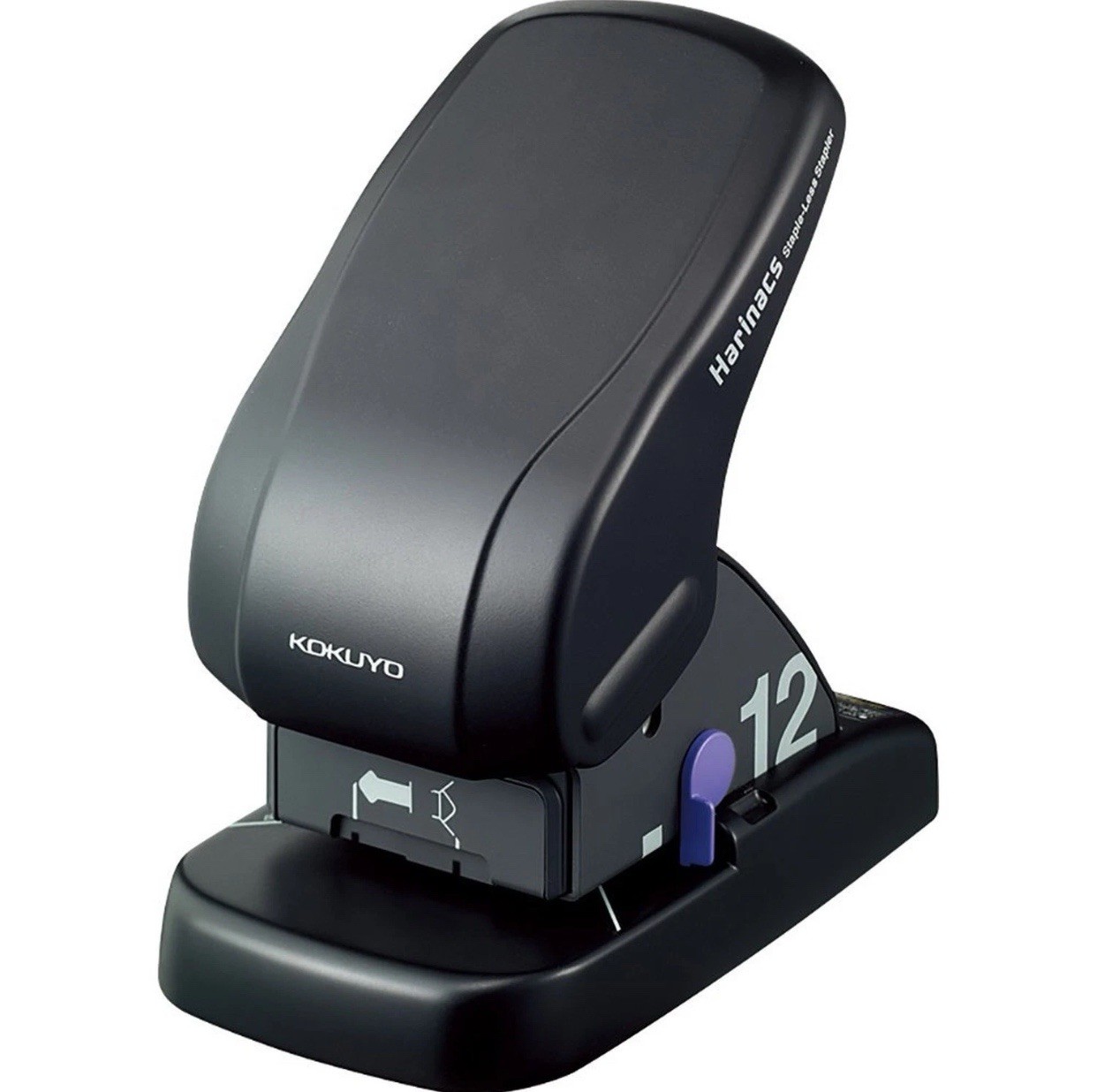 Kokuyo Harinacs Stapleless Stapler, Large Desktop Staple Free Stapler, 12 She…