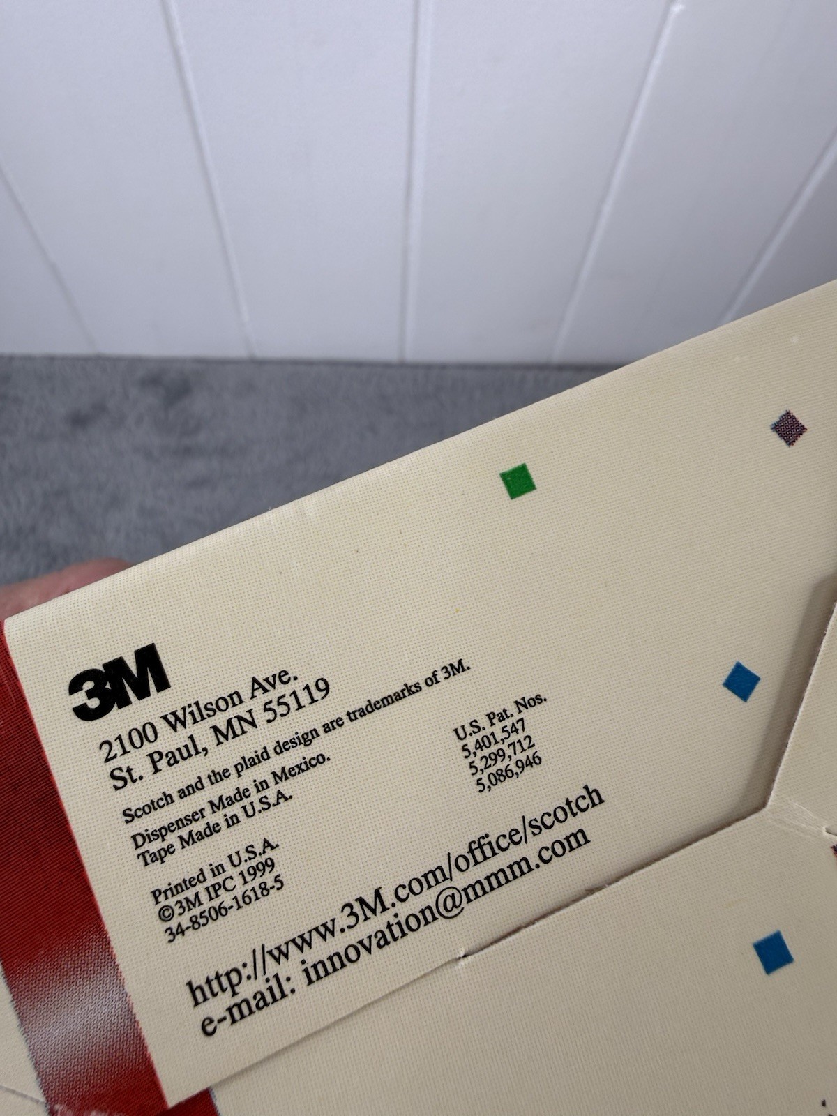 Scotch 3M Pop-Up Tape Strip Wrist Desk Dispenser w/1 Refill Pad Vtg NEW