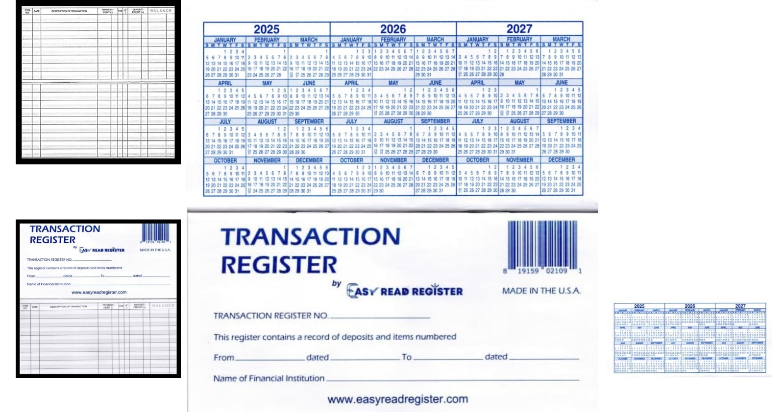 2025-2027 Checkbook Registers (12 Count) – Effortless Budgeting Made Easy