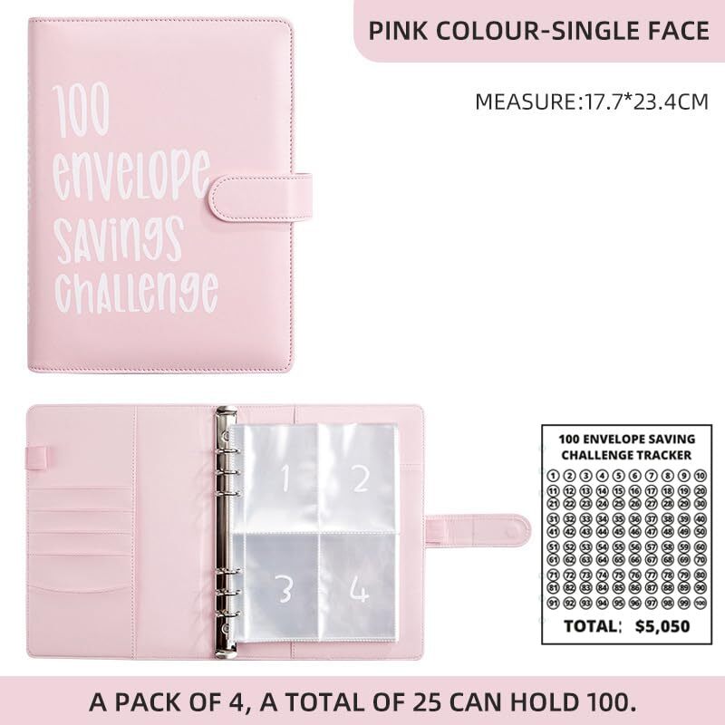 100 Envelope Money Saving Challenge Binder Fun and Easy Way to Save $5050 Bud…