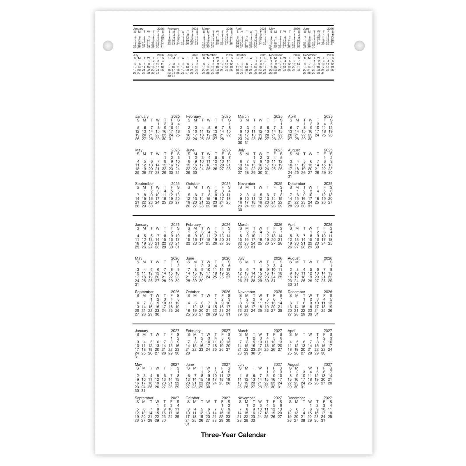 AT-A-GLANCE 2026 Desk Calendar Refill, Daily, Desk Pad Refill, 5″ x 8″, Large…
