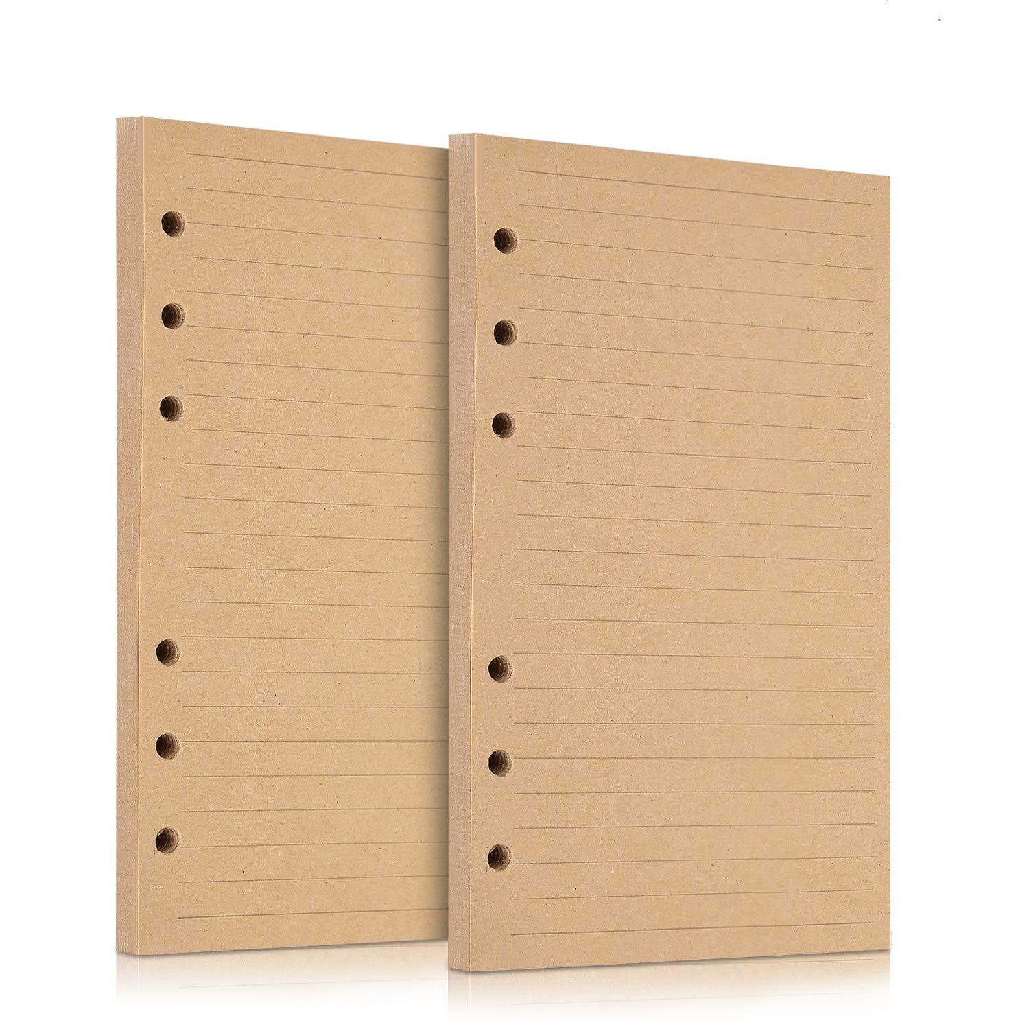 A6 Refill Paper 320 Pages for 6-Ring Binder Line Pages for Personal Organiser