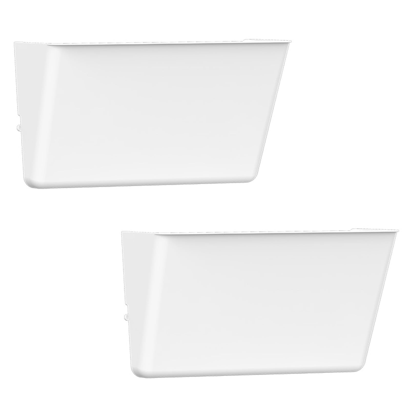 Gawerk Clear Acrylic Single Pocket, Plastic Hanging Wall Mount 2 Pack, White