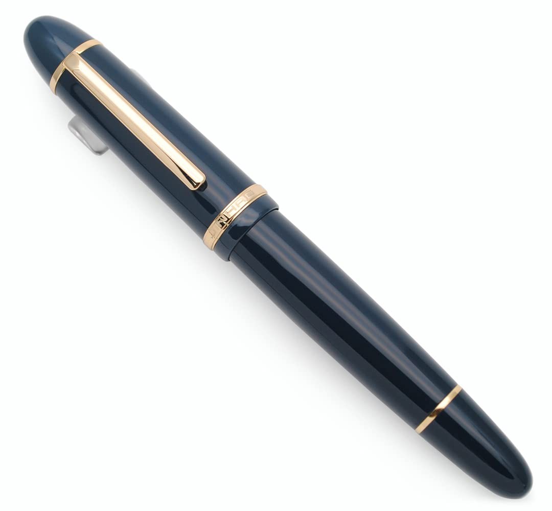 JINHAO X159 Fountain Pen (F Nib 0.5mm, Dark Blue with Gold Clip
