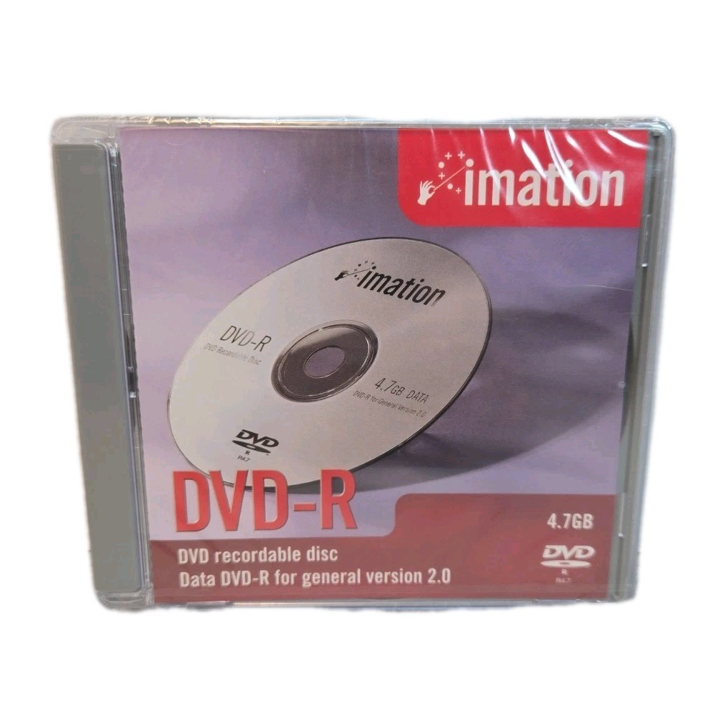 Imation DVD-R 4.7GB Recordable Disc in Case – Single – New Sealed