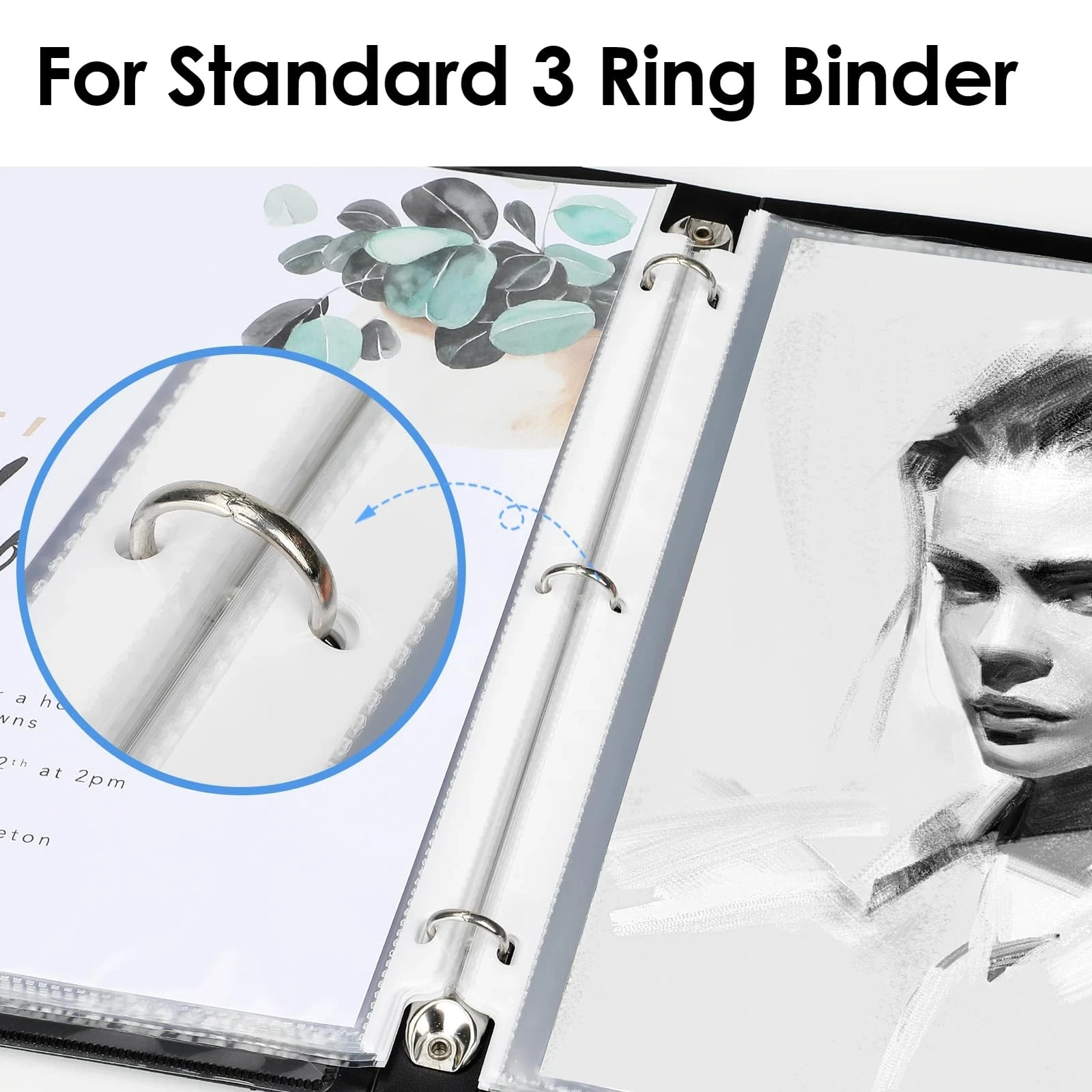 Clear Page Protectors Plastic Sleeves for 3 Ring Binder Top Loading – pick qty