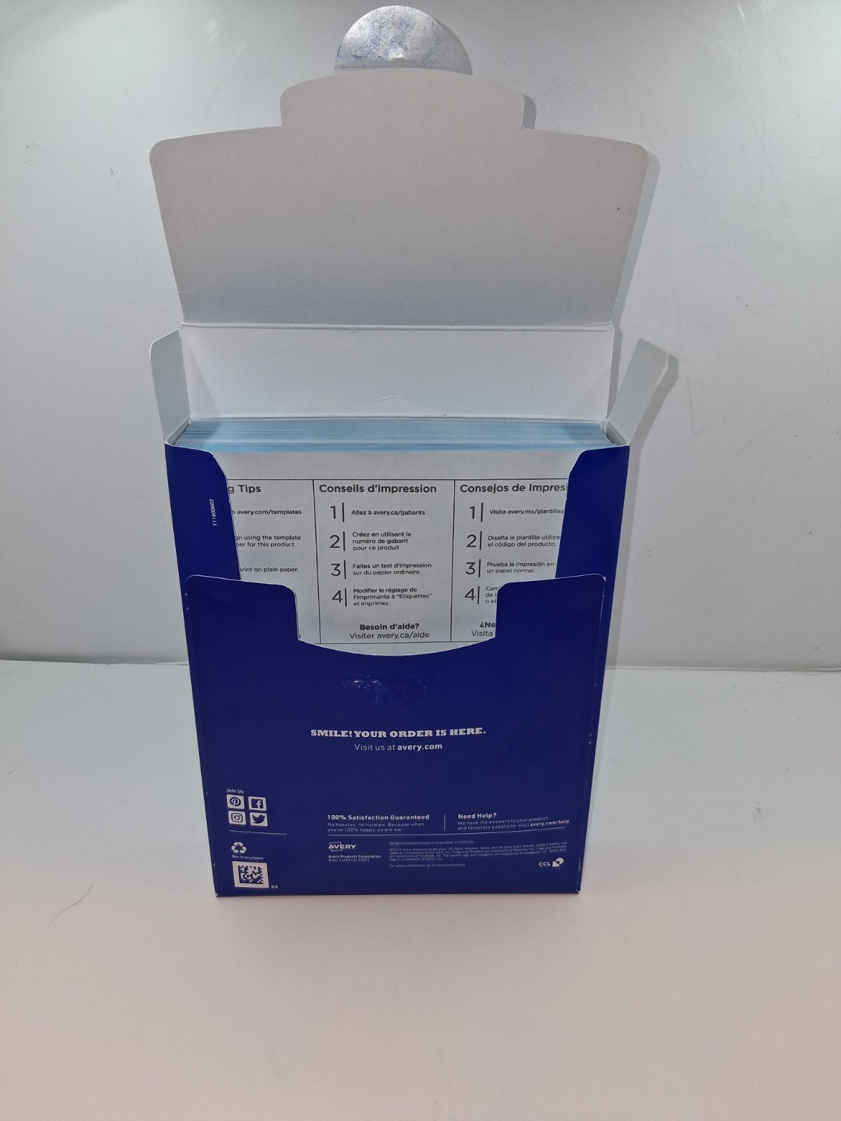 1350 Avery 2″ x 4.5″ Rectangle Labels 225 Sheet Bright Blue Paper Presta T00-1XS