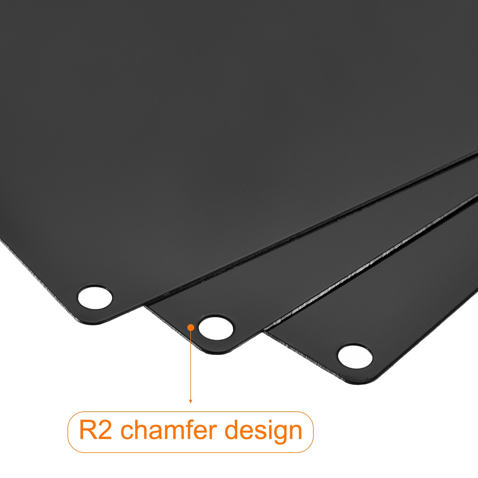 10Pcs 100mmx60mm Stainless Steel Blank Tags Engraving Blanks with 4 Hole Black