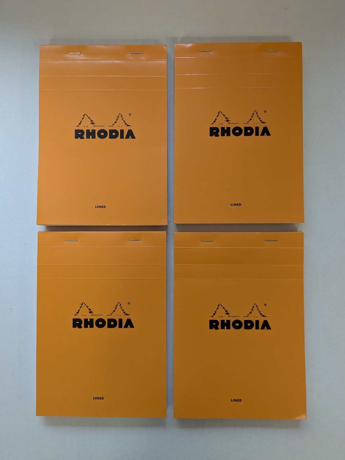 Rhodia Orange Lined 150-Sheet A5 5.8×8.3in Vellum Paper Tablets (Lot of 4 Pads)