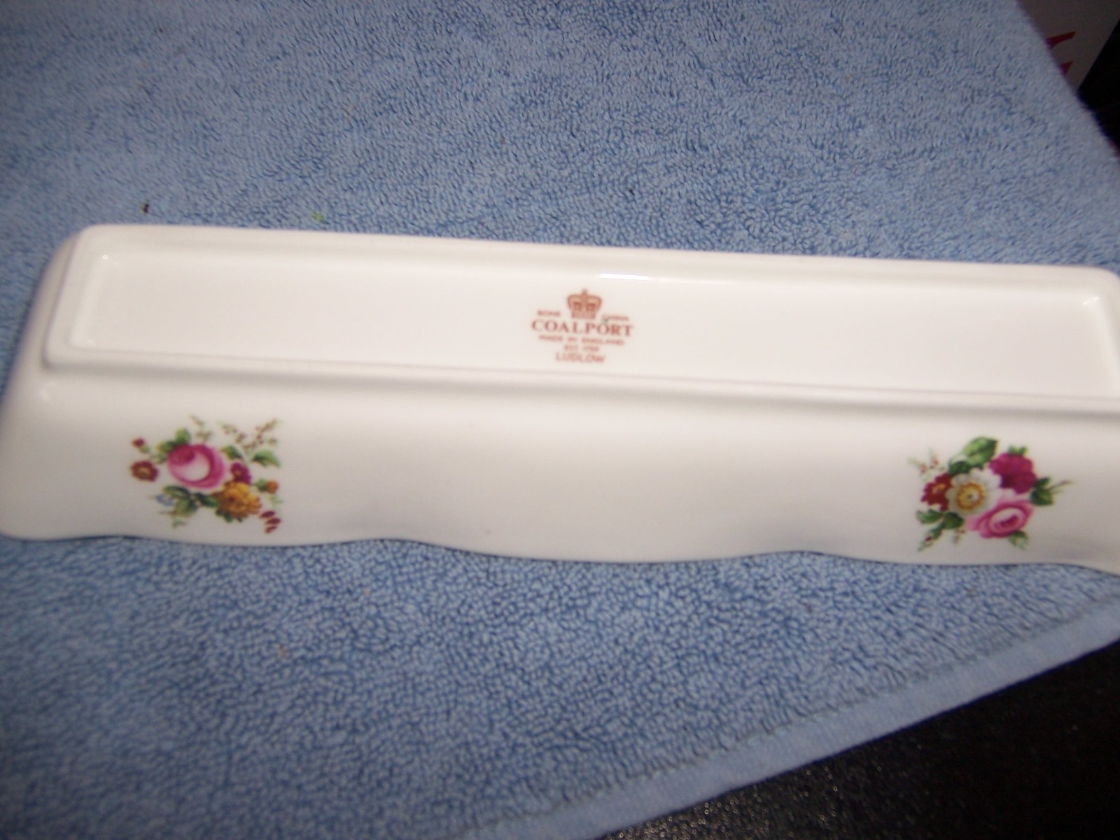 VTG COLAPORT BONE CHINA DESK TOP PENCIL FILES MISC ITEMS TRAY LUDLOW