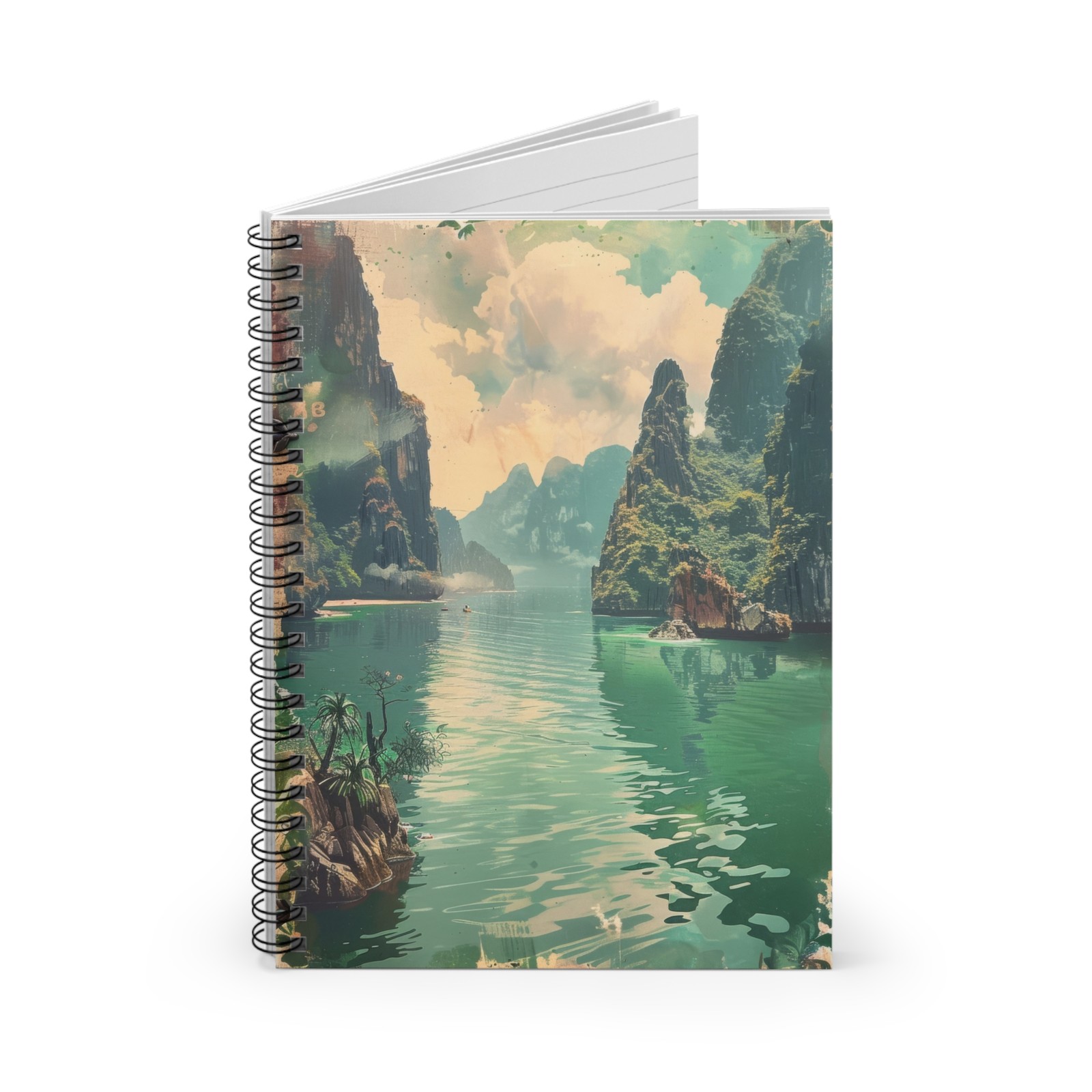 Ha Long Bay, Vietnam – Spiral Bound Ruled Notebook – Travel Journal Gift