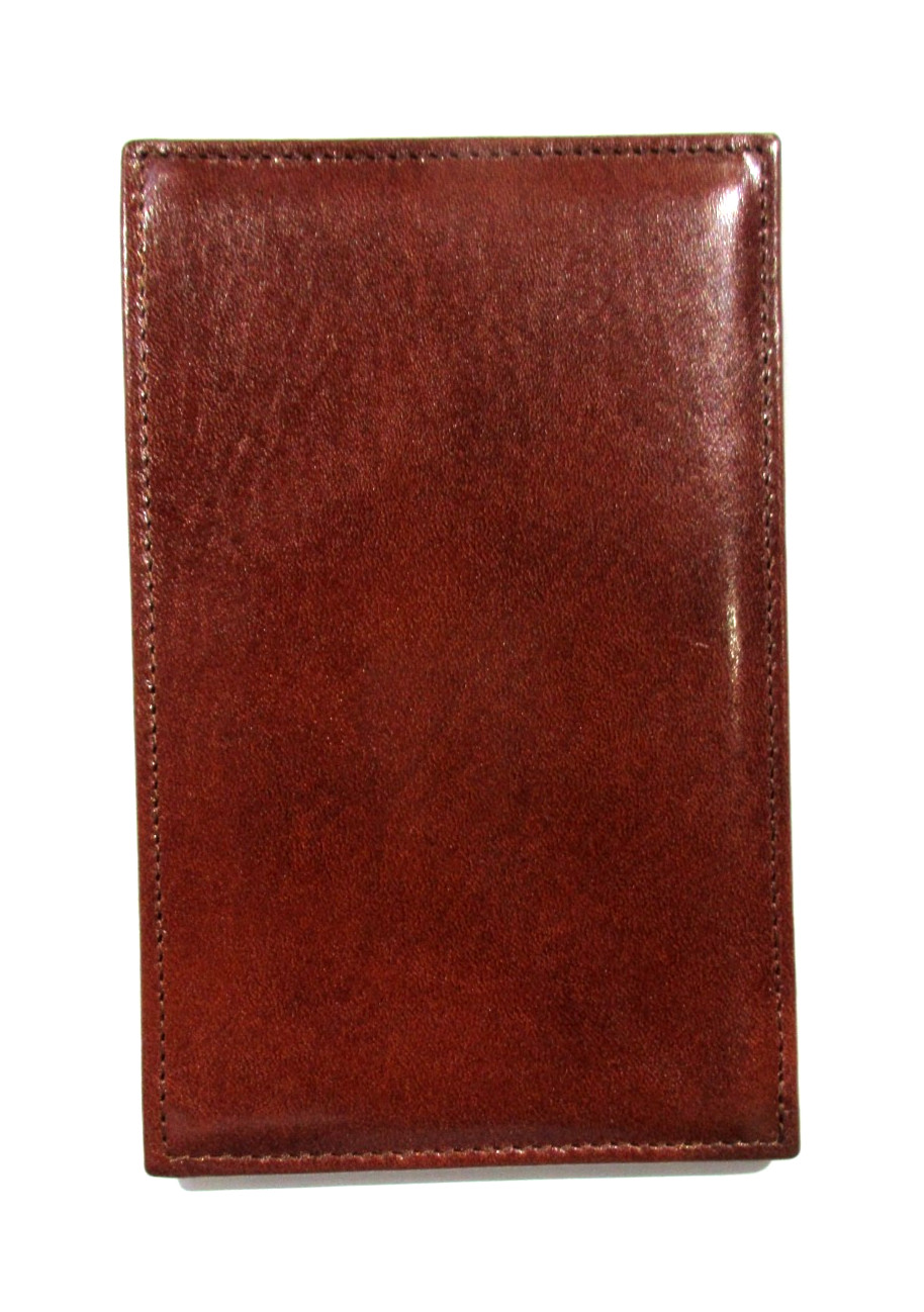 Graphic Image Jotter Leather Personal Pocket Refillable 24 Cards Lst$52 BROWN