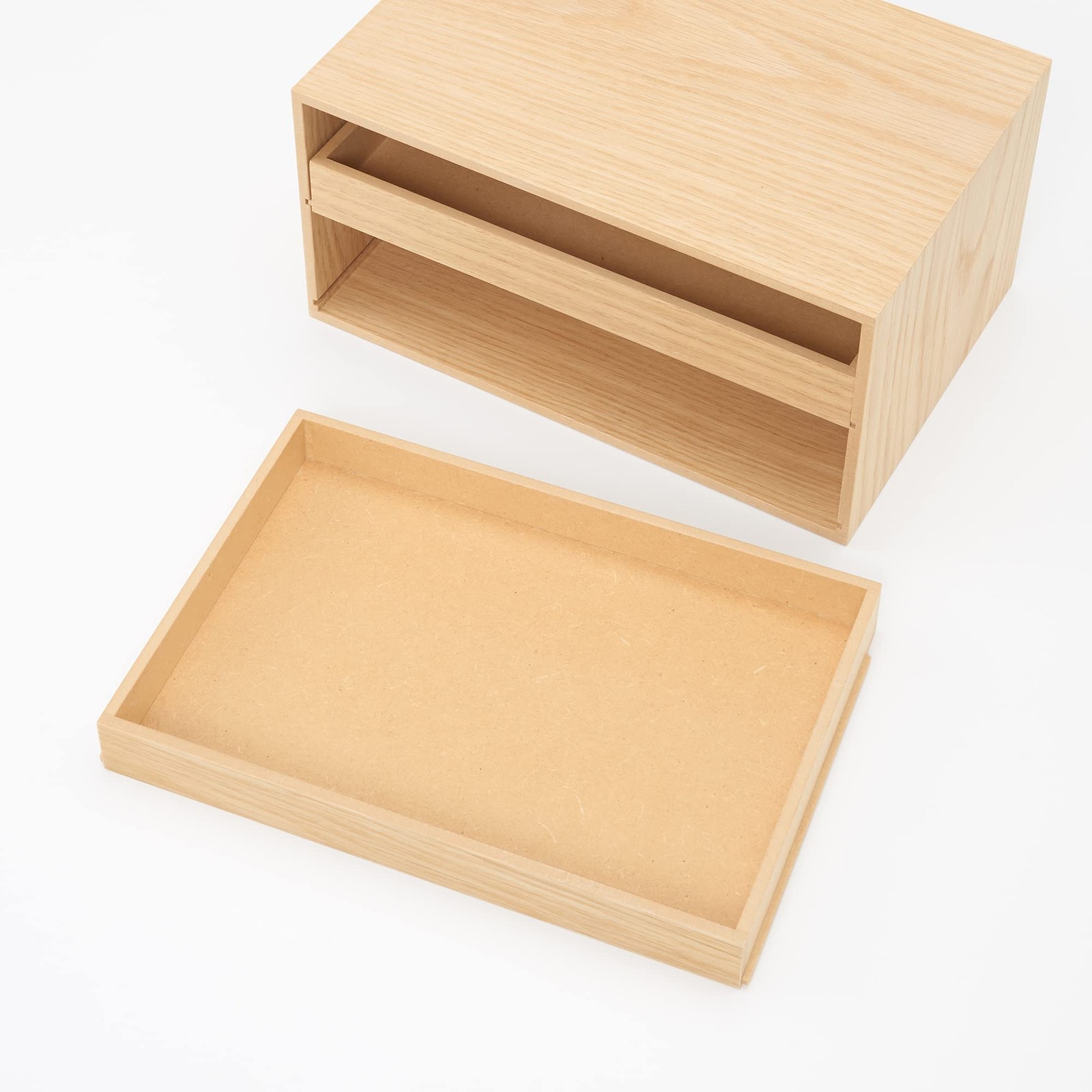 MUJI Wooden Tray Storage with 2 Drawers, 44310229