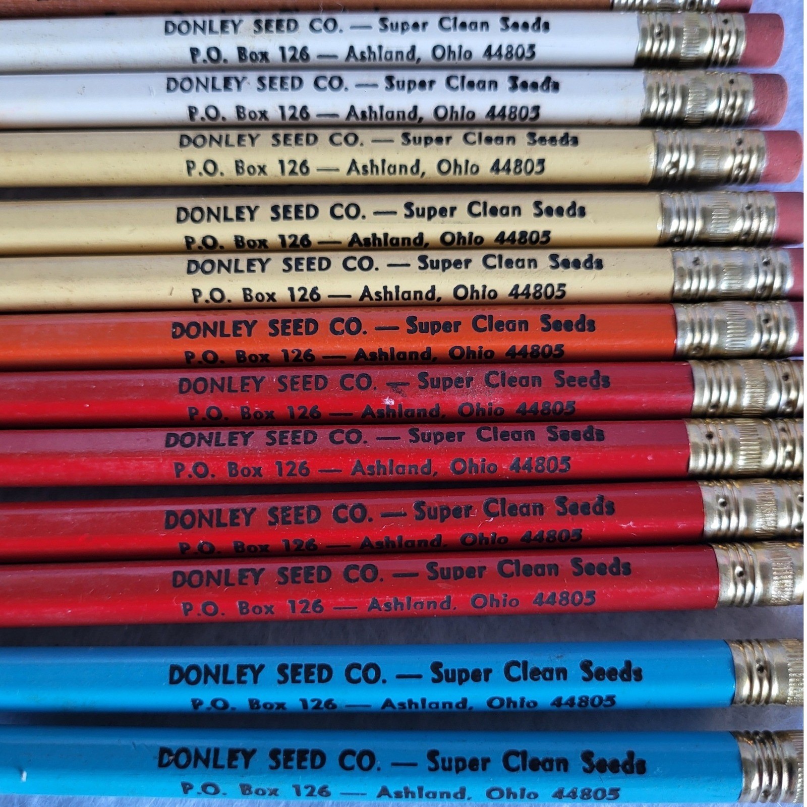 16 Vintage Farm Seed Pencils Lester Pfister Walton Madison Kenworthy Donley